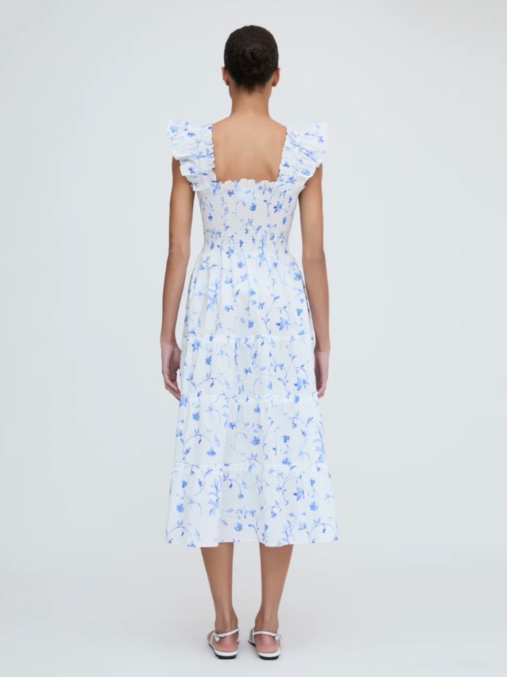 HILL HOUSE •• The Ellie Nap Dress •• In Blue Botanical Size XS - Picture 4 of 10